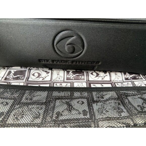 6 Pack Fitness Rene Tote Black Leather Travel & Gym Bag With Meal compartments - Picture 8 of 9